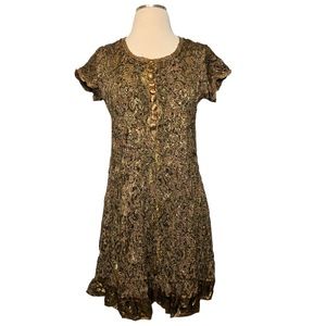 Green & Gold Metallic 2 Piece Indian Kurta / Salwar